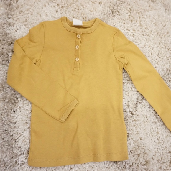 H&M Other - H&M mustard color long sleeve shirt 2t-3t